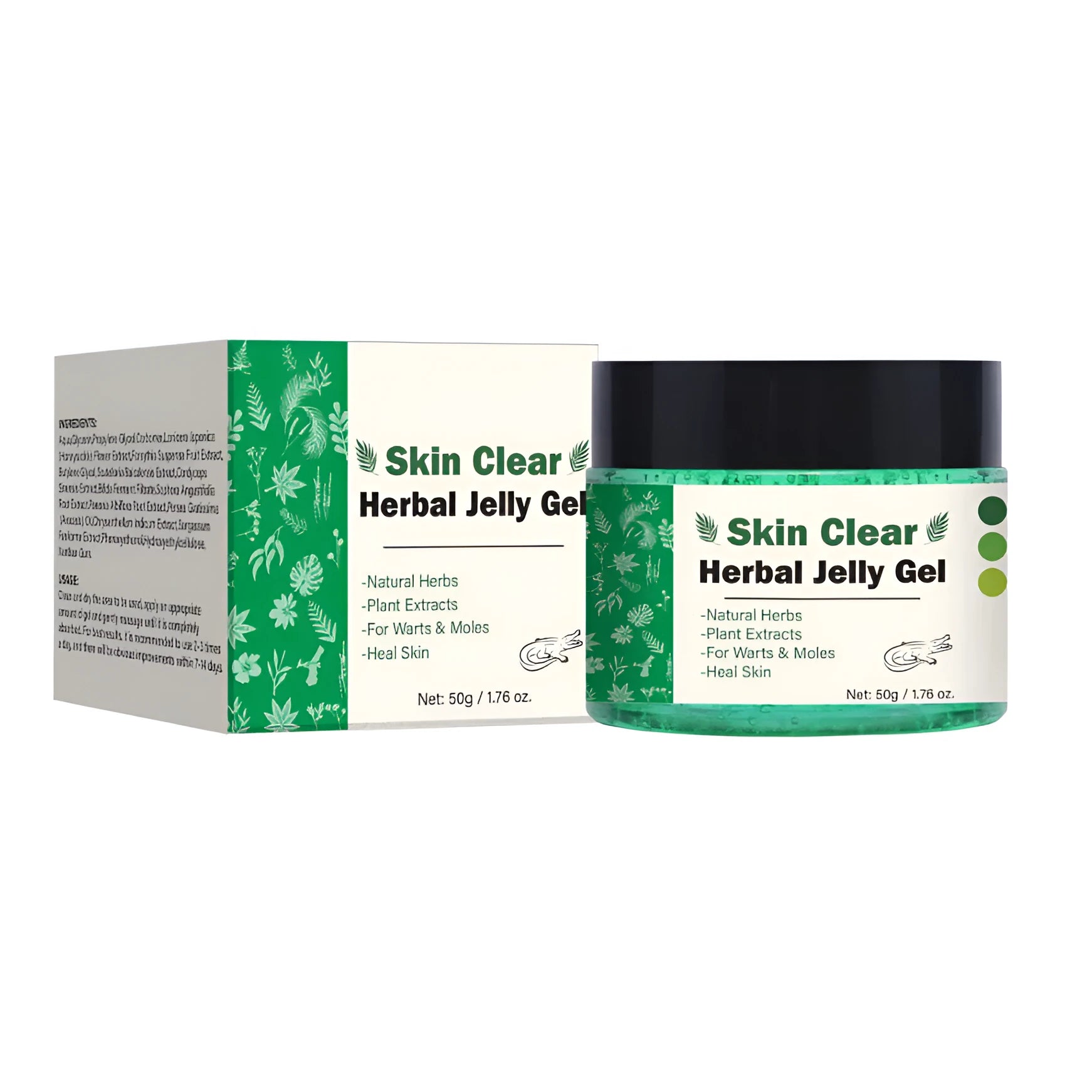 Clear herbal gel 50g tube for body care and massage applications