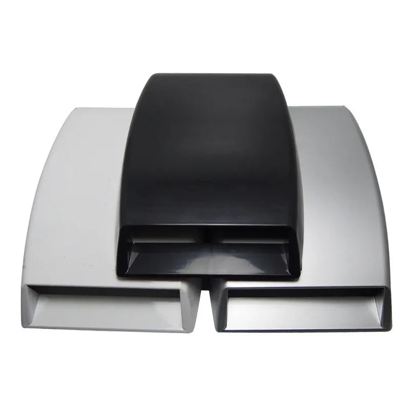 Black, silver, and white ABS plastic decorative car air vent with 260mm length