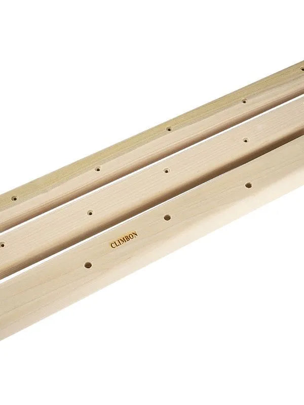 Three solid wooden hangboards for grip strength training in 12cm, 40cm and 50cm lengths