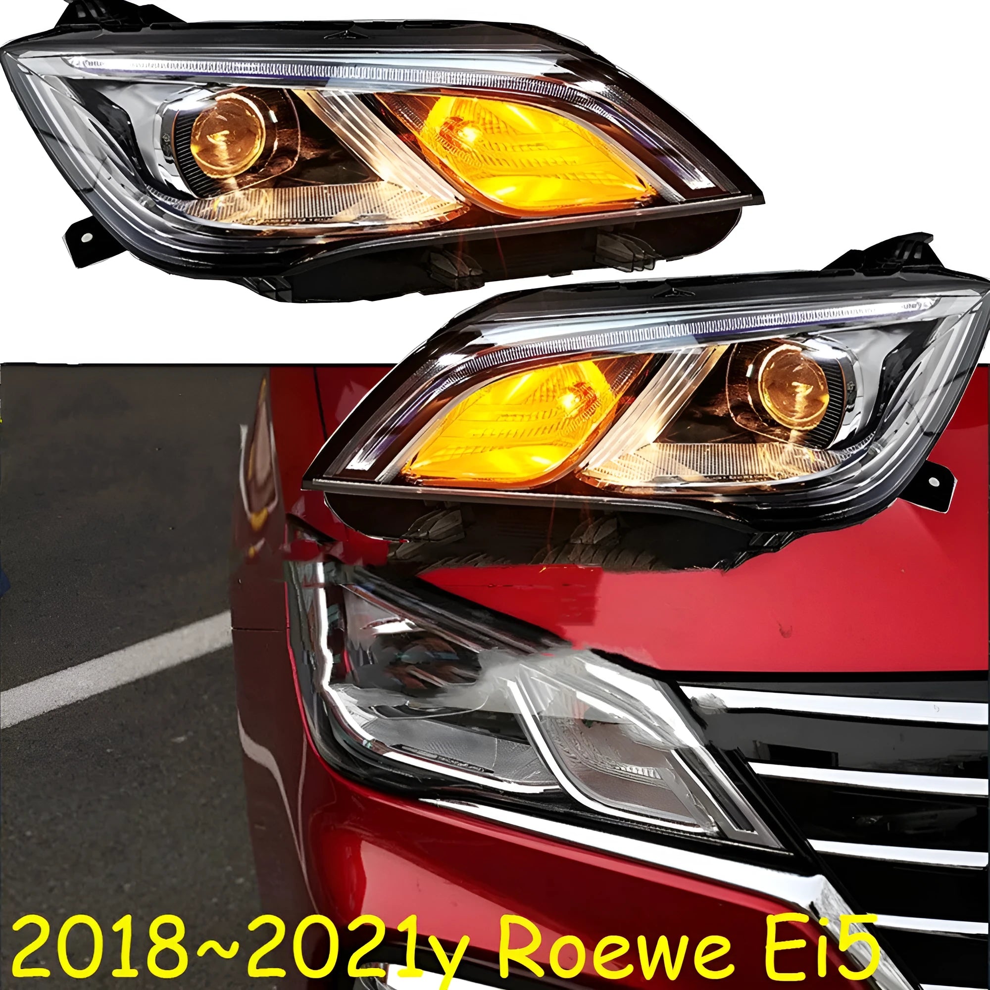 Car headlight replacement with 9-line pattern for 2018-2021 vehicle models