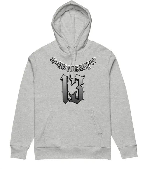 Hooded fleece-lined pullover sweater in loose fit for teenage team uniforms