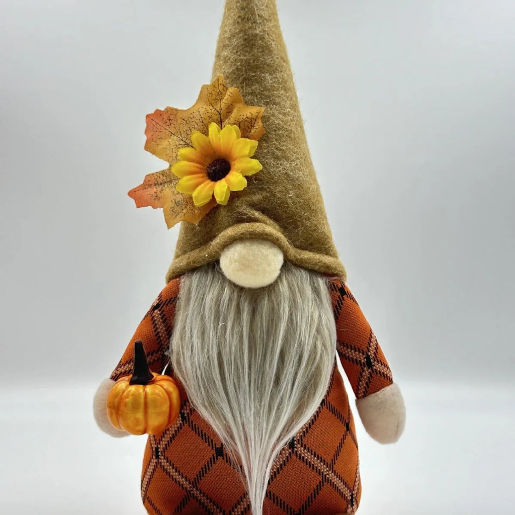 Harvest festival autumn pumpkin faceless doll in braid style for Thanksgiving indoor outdoor decoration