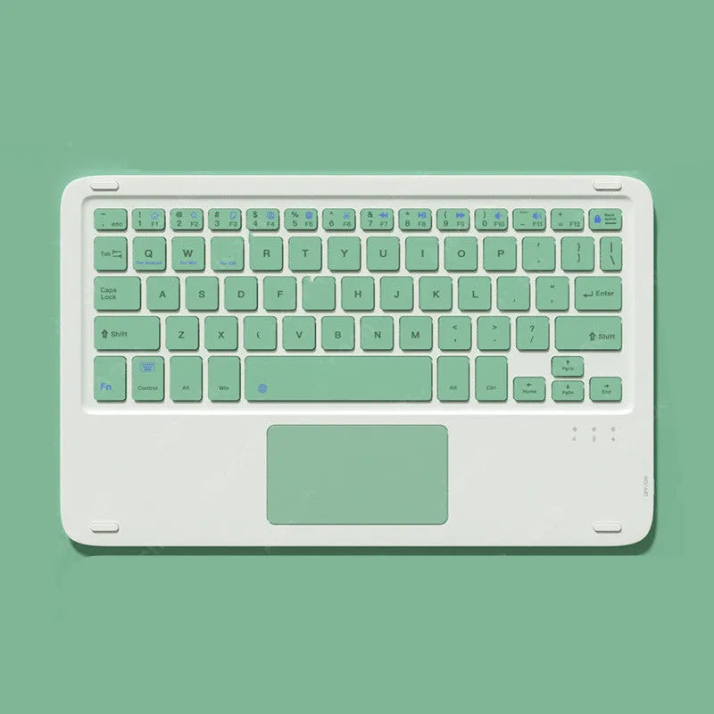 Wireless Bluetooth keyboard and mouse combo in pink, green, black, or white colours for tablets and laptops