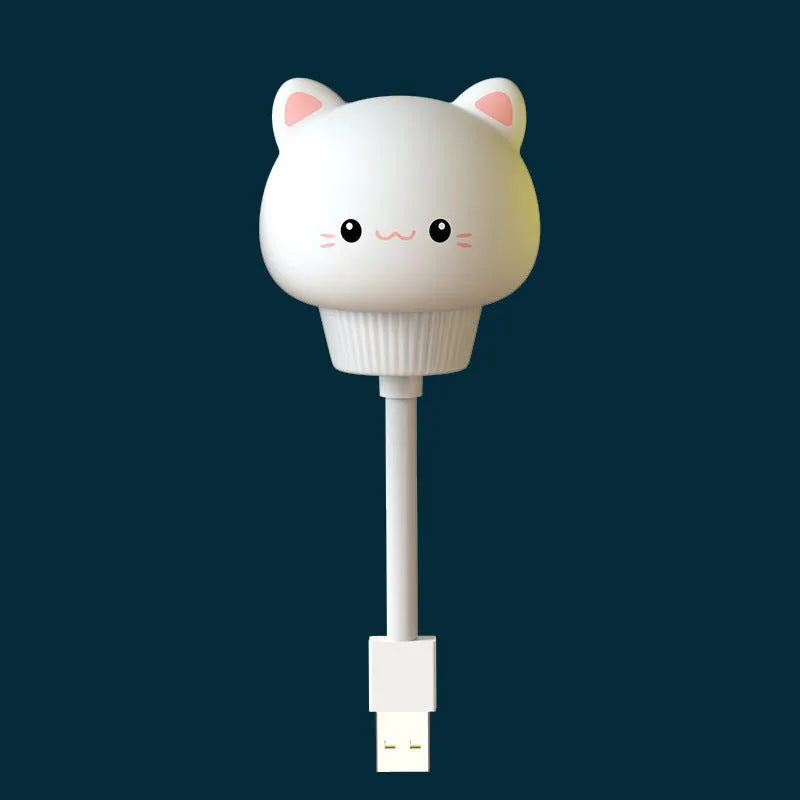 USB portable LED night light with cartoon bear design and remote control