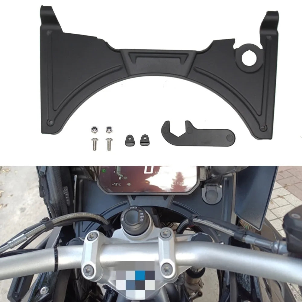 Black motorcycle cockpit fairing panel for BMW R1250GS and R1200GS LC models
