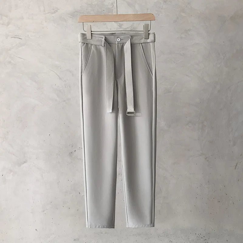 Boys slim straight wool trousers in tapered fit available in multiple colours and sizes