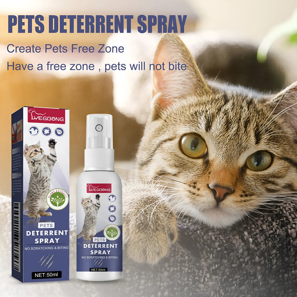50ml pet spray bottle in box for deterring dog and cat scratching on furniture