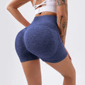 Women's high-waist yoga shorts in quick-dry fabric with seamless waistband for fitness activities