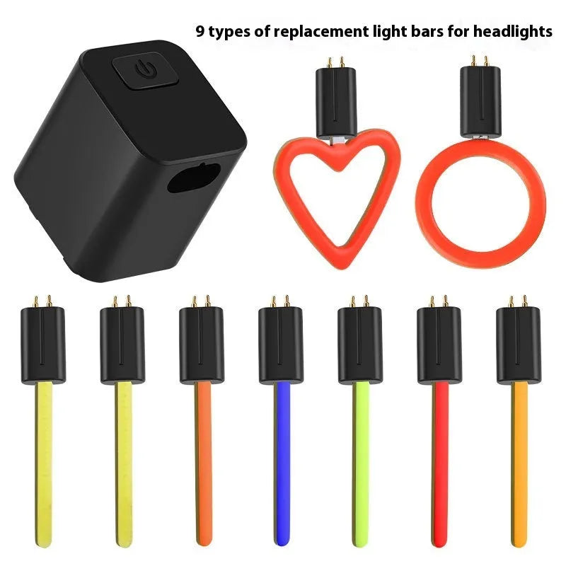 Plug-in bicycle safety taillight with running water LED flashing sequence mounted on a bike seat tube.
