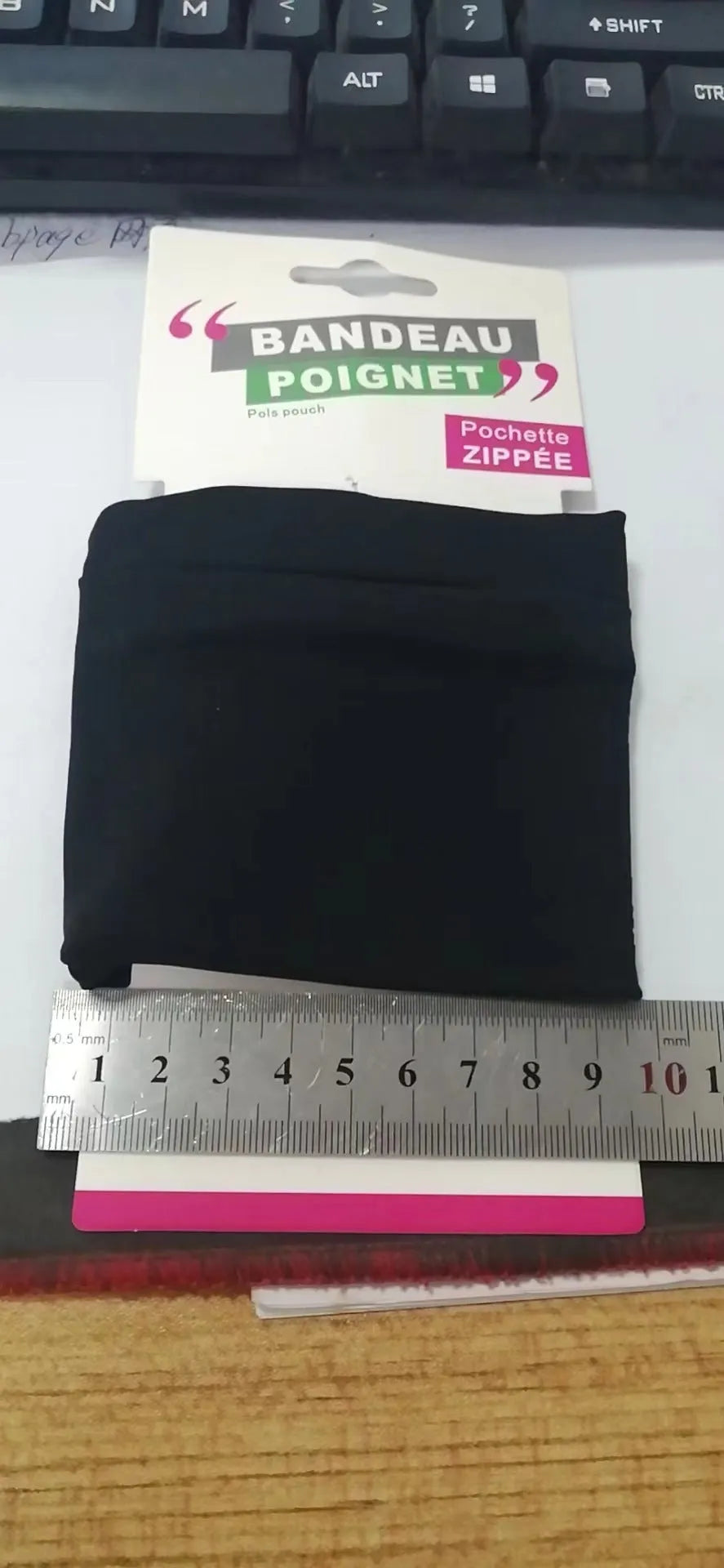 Waterproof wrist bag armband sleeve for mobile phone, shown with dimensions 10cm by 10.5cm.