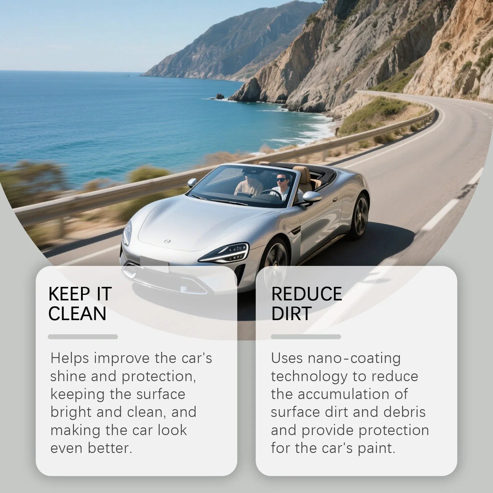 Ceramic coating spray 120ml protective agent bottle with anti-fading and gloss enhancement properties