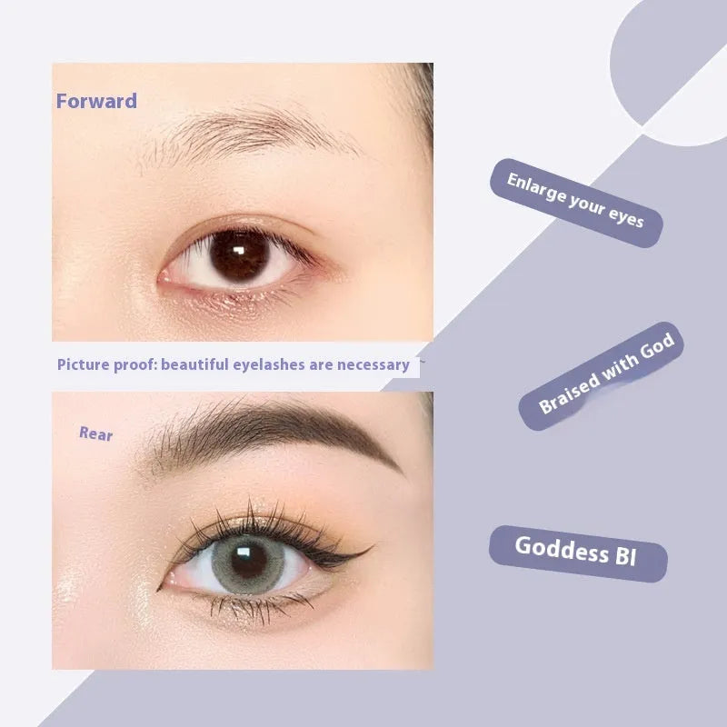 Black V-shaped fairy fishtail false eyelashes showing thick segment design and multiple length options.