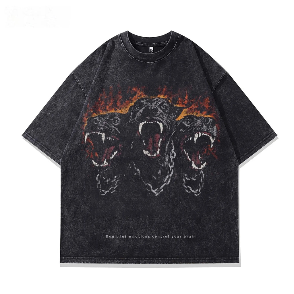 Men's character print summer t-shirt in pure cotton with loose fit and short sleeves