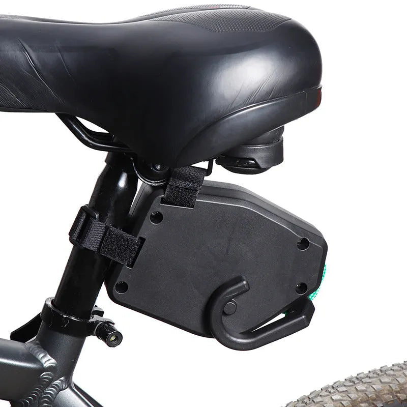 Black plastic and resin bicycle trailer rope for connecting child trailers to adult mountain bikes