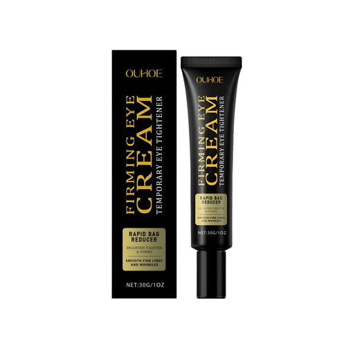 Glass jar of 30g anti-aging eye cream with hyaluronic acid and Centella asiatica extract.