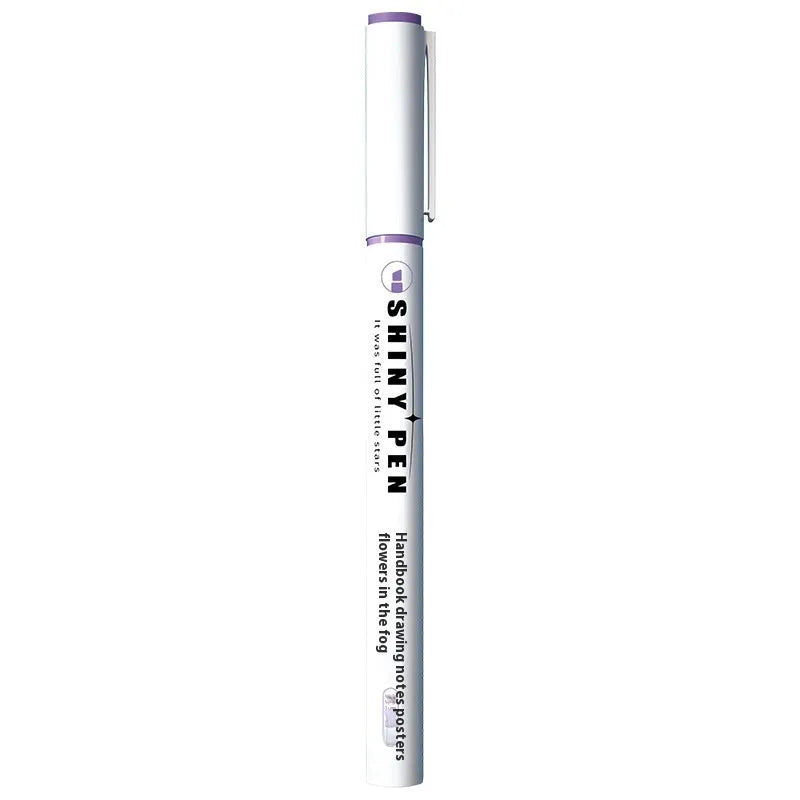 Sparkling Star River set of four glitter highlighter pens in assorted pastel colours with slanted tips.