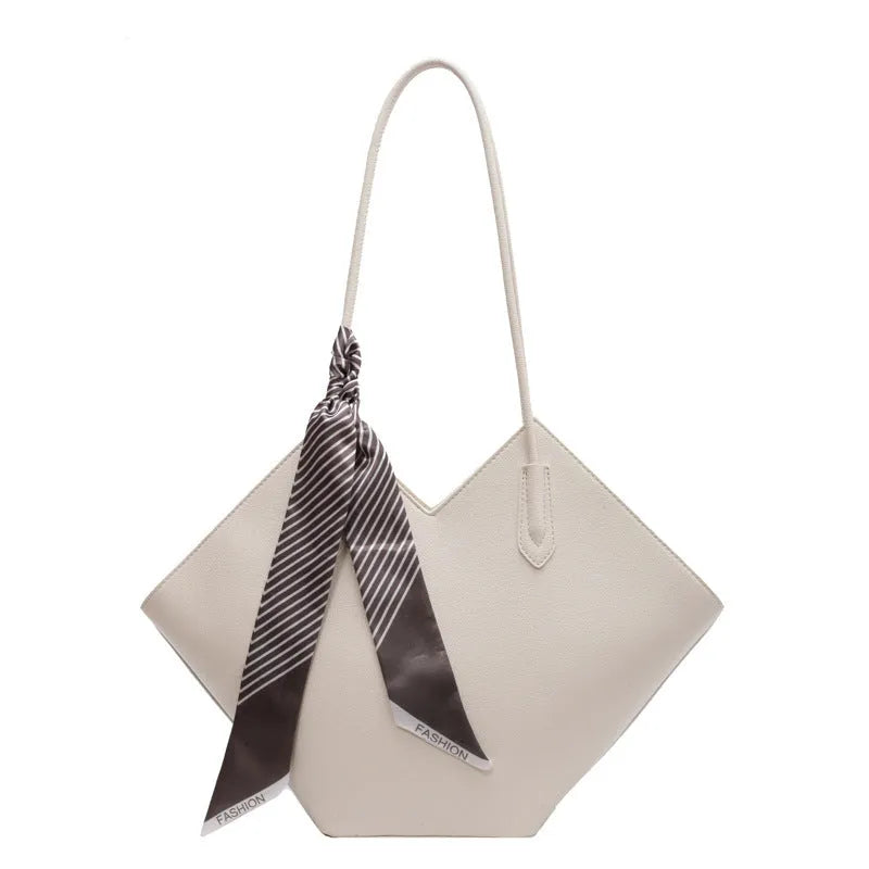 Women's fashion PU leather shoulder bag in eight colours with sandwich pocket design and 43cm width