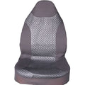 Black quilted automotive seat cover set with PU and polyester construction for bench seat protection
