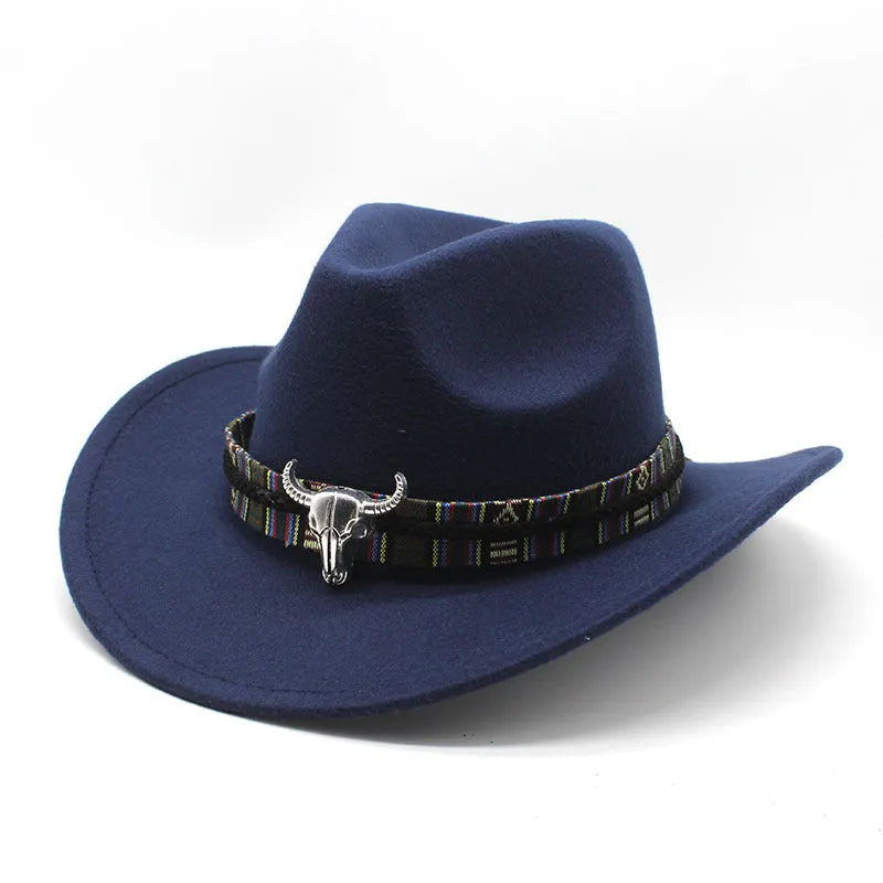 Polyester cowboy hat with bell crown in multiple colour options showing Western styling