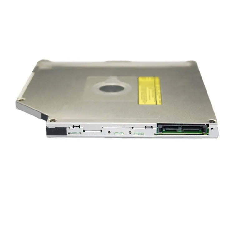 Silver aluminium internal optical drive for MacBook Pro 13 inch laptop with SATA connector.
