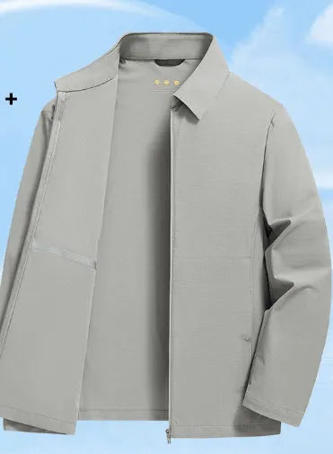 Summer lapel business coat in ice silk fabric for office wear and sun protection