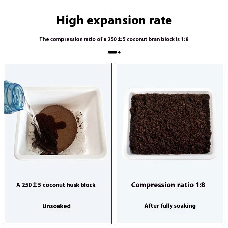 Nutrient soil medium vegetable planting and seedling blocks with various size specifications