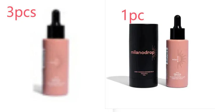 Matte Sun Tanning Black Liquid kit with 50ml tanning drops bottle and 75ml tanning flash cream tube