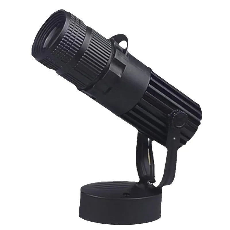 Black aluminium LED surface-mounted spotlight with 20W 3000K warm light output