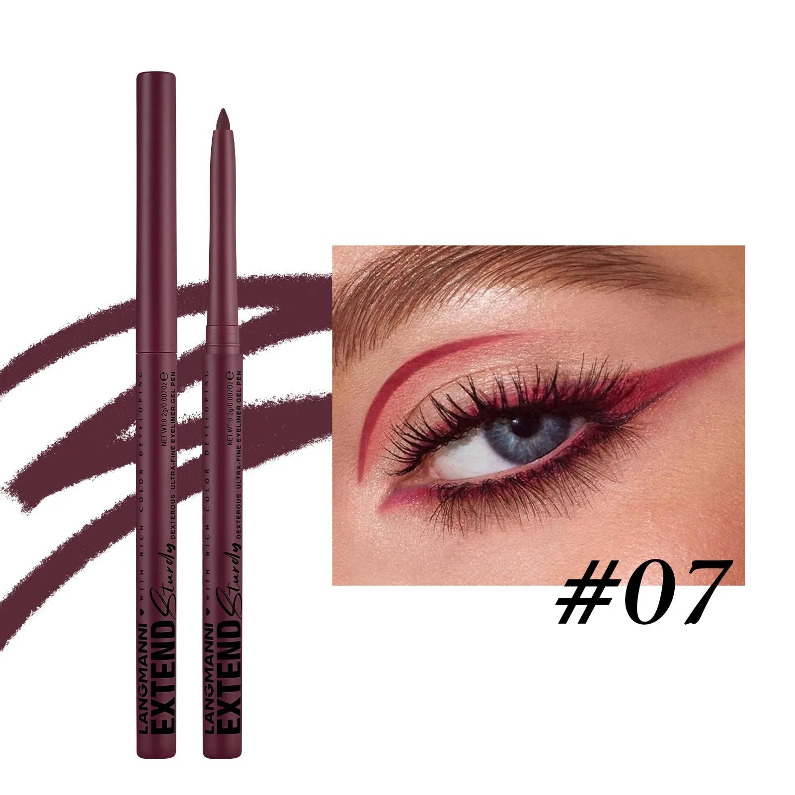 12 colourful gel glitter eyeliner pencils in matte, glitter, metallic and pearl effects