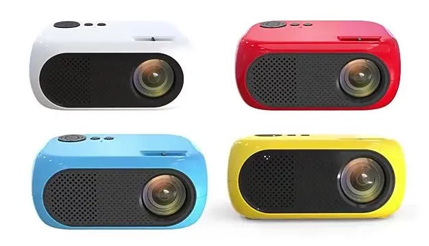 M24 micro mini portable LED projector in gold or white colour with 1080p HD support