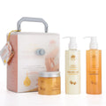Gold Collagen Hand Care Set Standard Specification with six products and rose essential oil