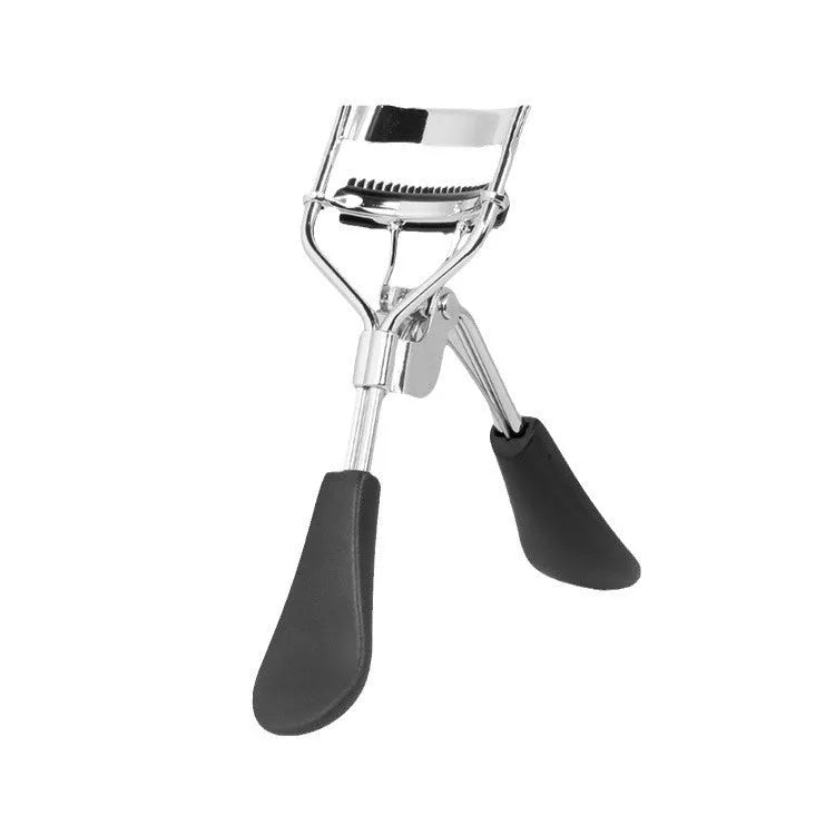 A4 with comb eyelash curler in black with ribbon comb detail, carbon steel and ABS construction