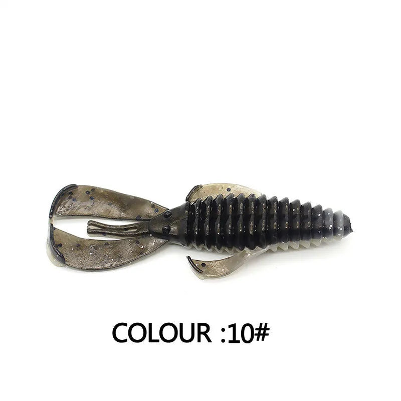8cm soft bait fishing lure in PVC material with colour variations for freshwater predator angling
