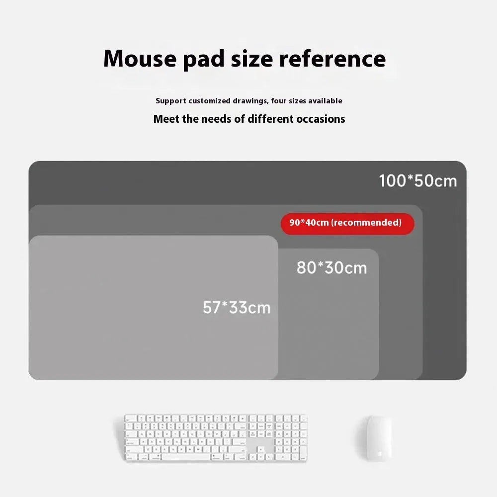 Japanese samurai design cloth gaming mouse pad on a desk, showing non-slip base and thermal transfer print detail.