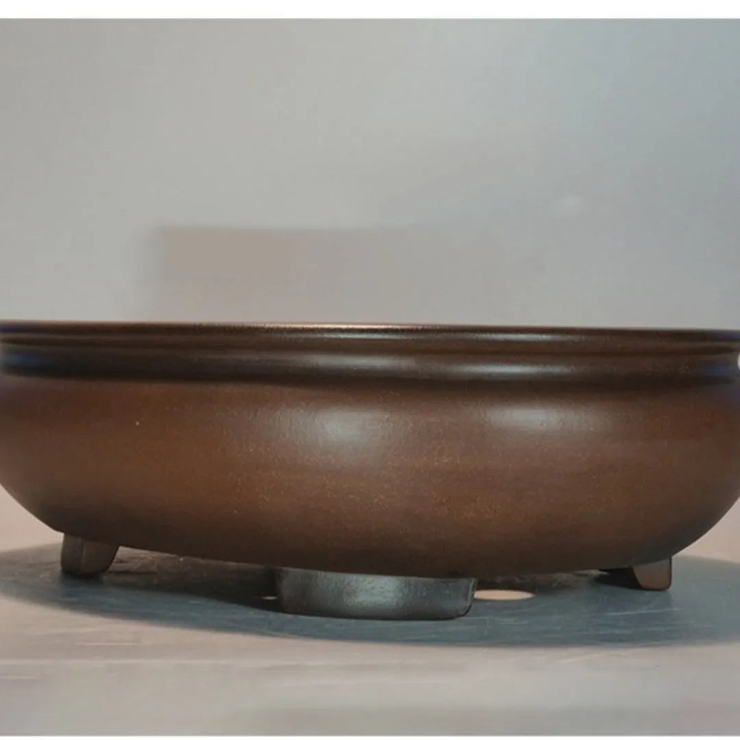 Handmade purple clay desktop flowerpot measuring 58cm long for indoor plant display