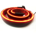 Car trunk exterior roof wing tail brake light LED ABS 130x35x19mm black carbon fibre