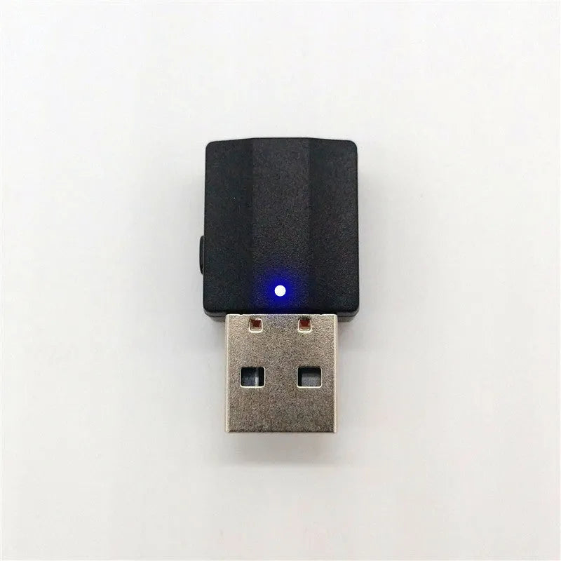 KHTD BT600 Bluetooth 5.0 USB audio transmitter receiver combo in black, plug-and-play design
