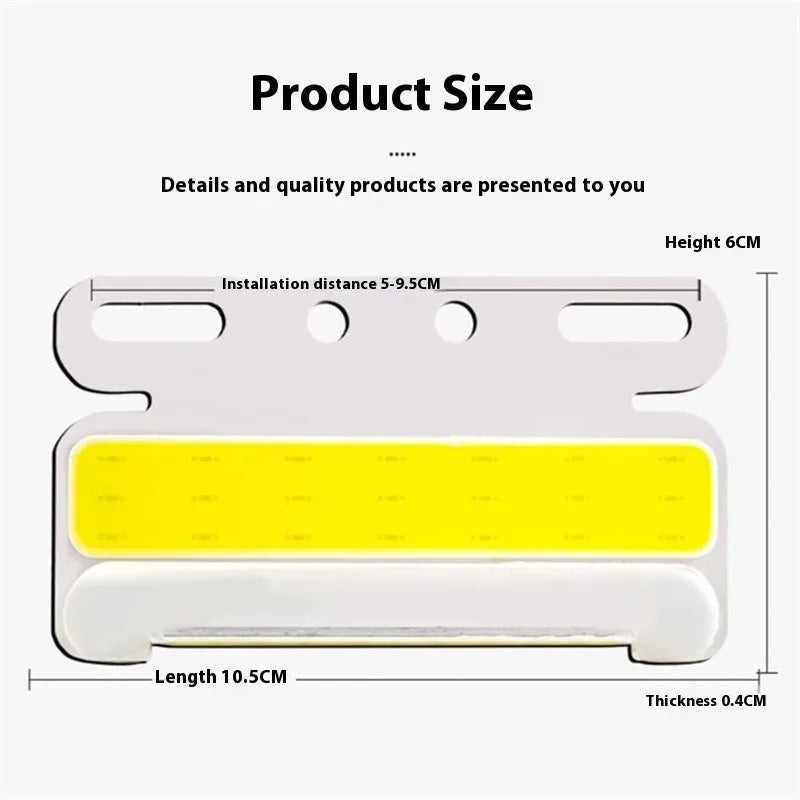 COB LED truck side marker light with aluminium housing in red, yellow, green, blue, or white.