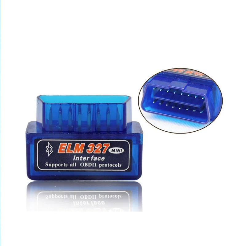 ELM327 Bluetooth OBD2 auto fault detector scanner with compact 45mm design