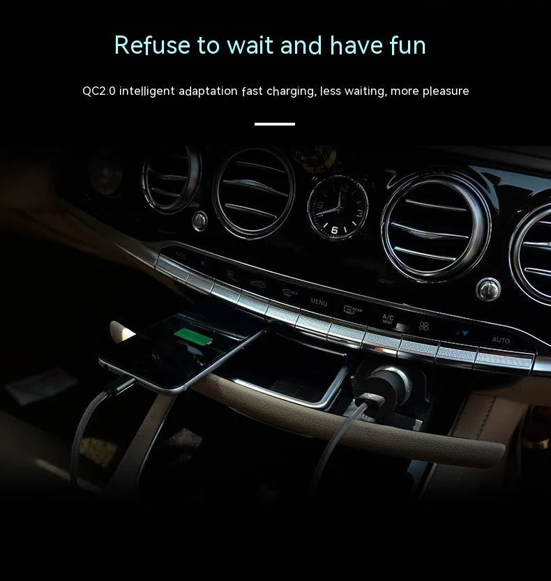 QC30 single-port USB car fast charger for smartphones and tablets with QC2.0 certification