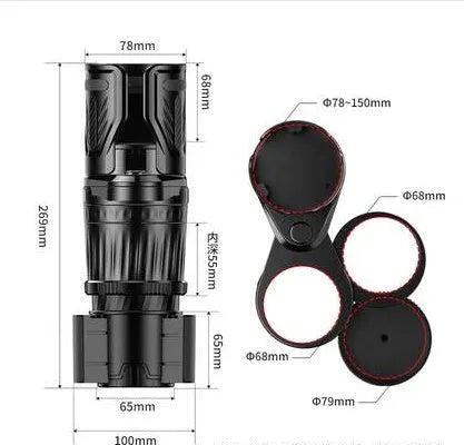 Carbon fibre black car cup holder with retractable base for one point four compass mounts.