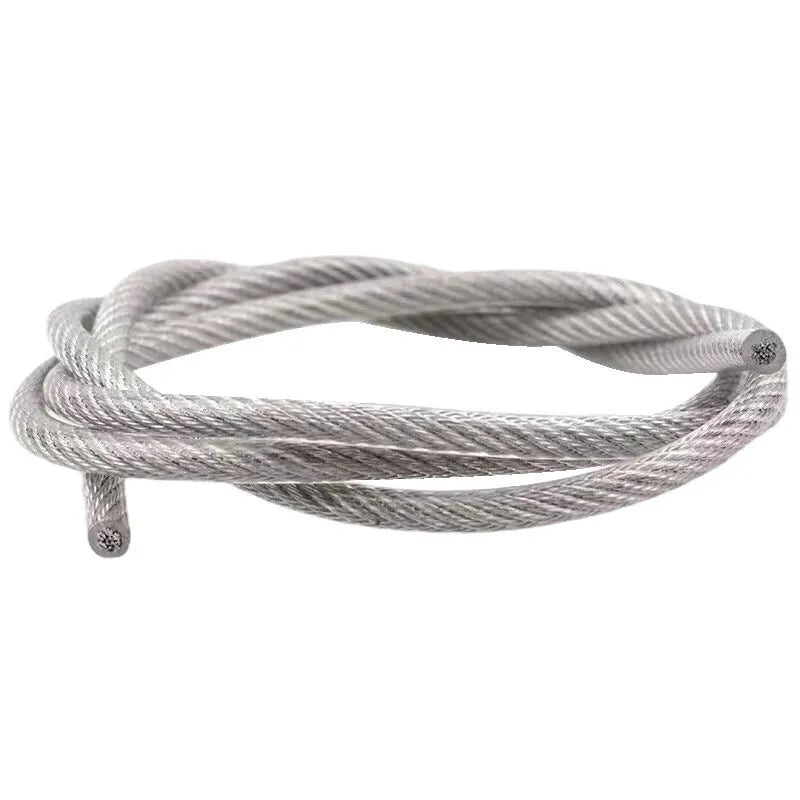 304 stainless steel coated security wire rope in multiple diameters for anti-theft protection