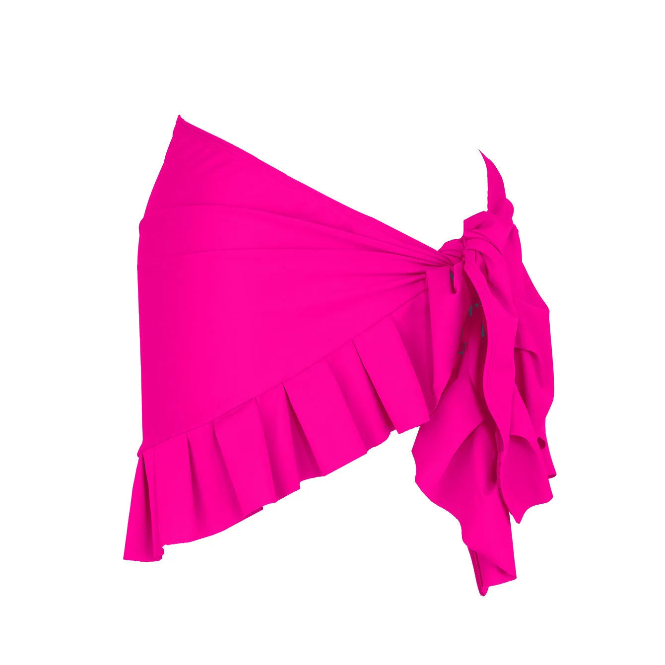 Single-shoulder suspender tube top one-piece swimsuit for women in solid colour with high-waisted design