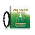 Men's smoke prevention bracelet with glass and black gallstone materials