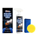 HOMONTH 120ml headlight restoration spray bottle with sponge and towel for car lens cleaning