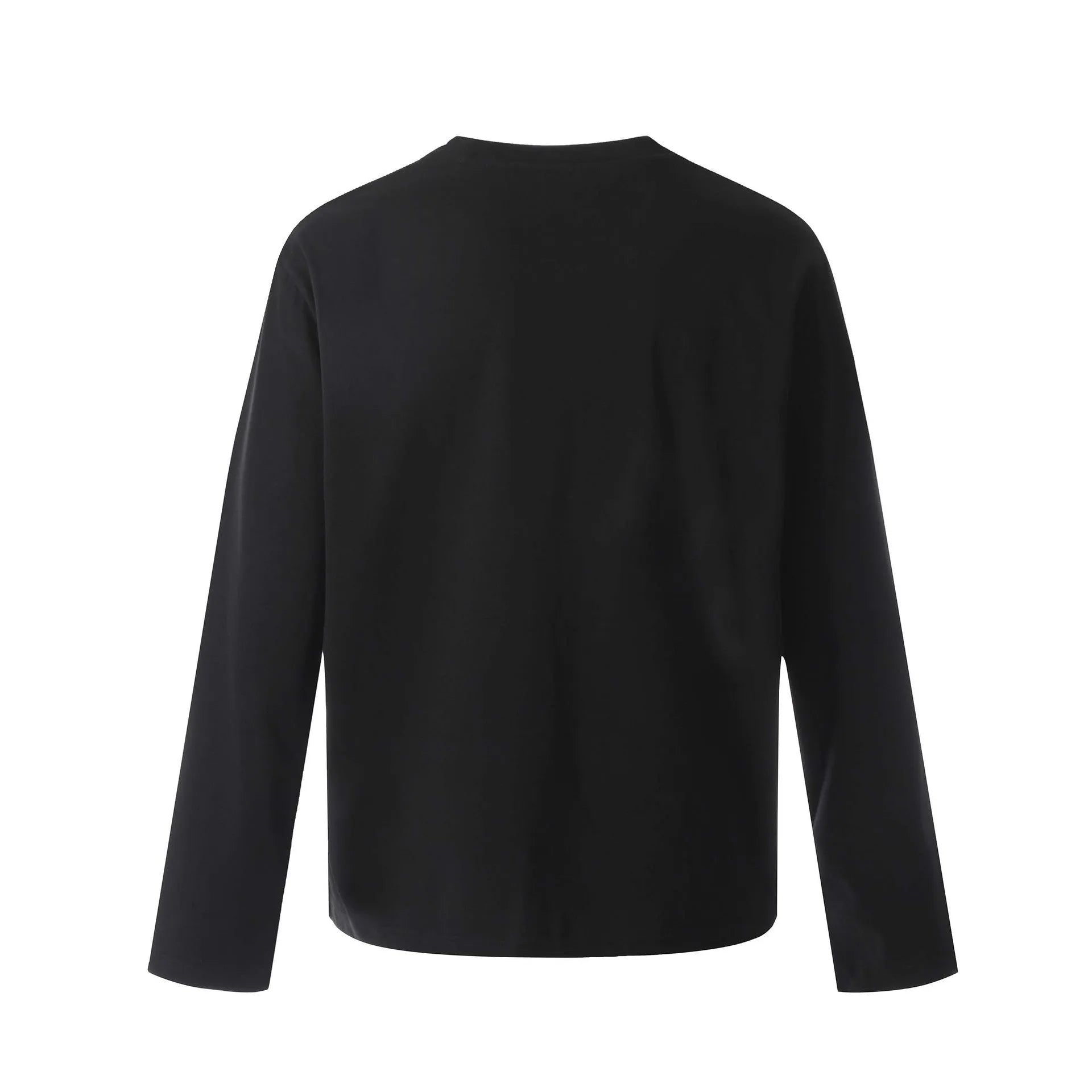 Men's loose fit cotton pullover top in American retro style showing black and flower grey colour options