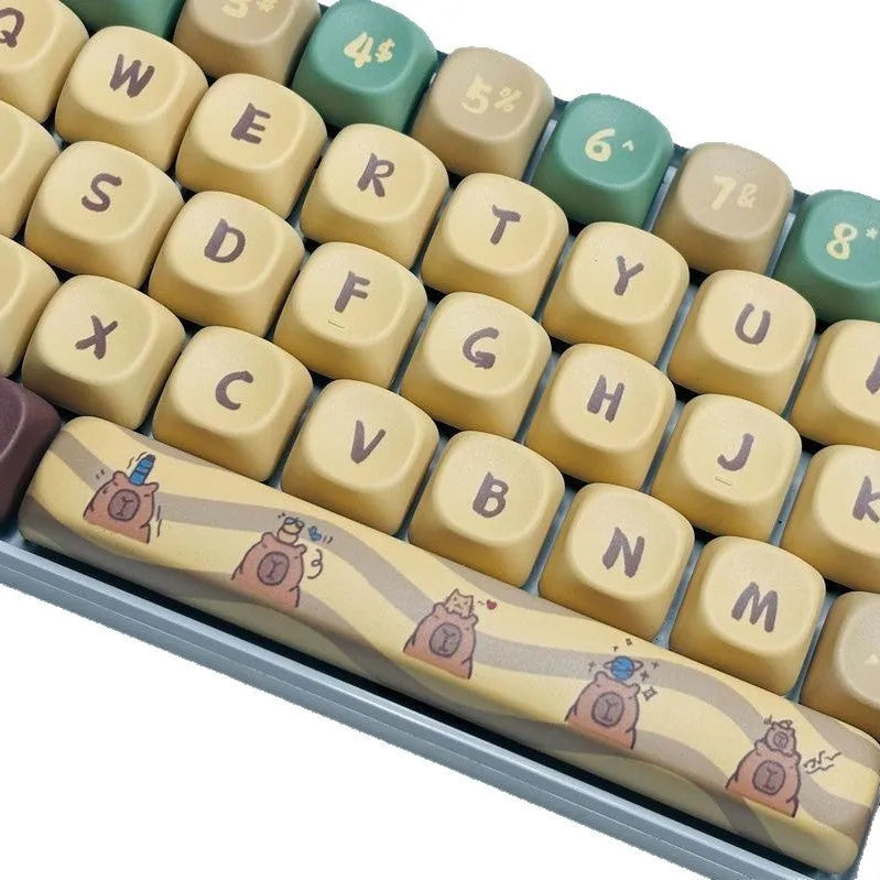 Capabala PBT Girl MOA Height 130 key ABS mechanical keyboard keycap set