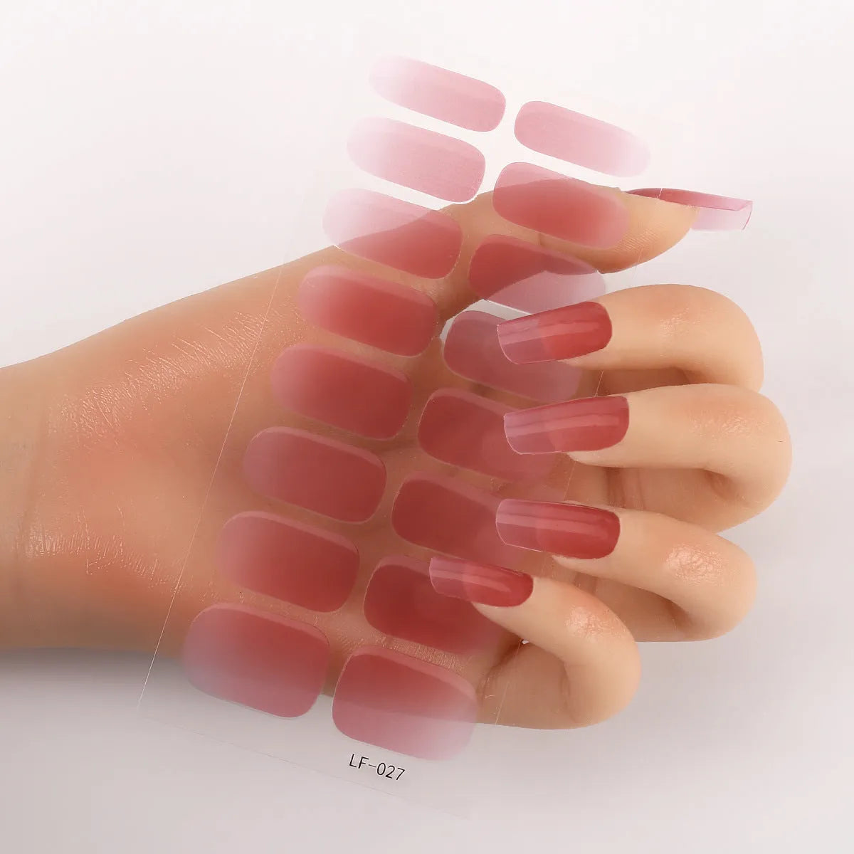 16 solid colour full nail stickers set with European and American simple designs including cross, rose, tulip patterns