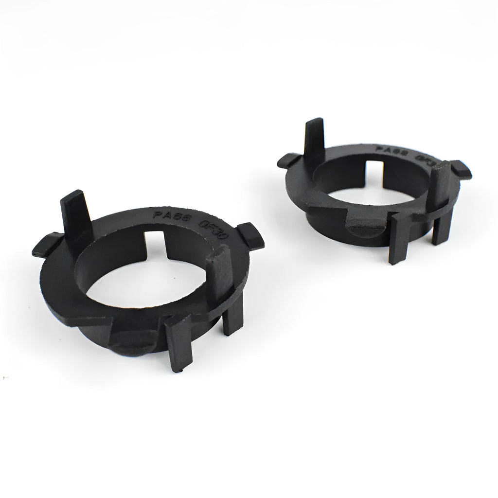 Black ABS plastic LED headlight card holder for car models including Gerui Qashqai and Kia Sportage.