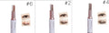 Two-color gradient eye shadow stick with metal casing and smudge blend effect for eye makeup
